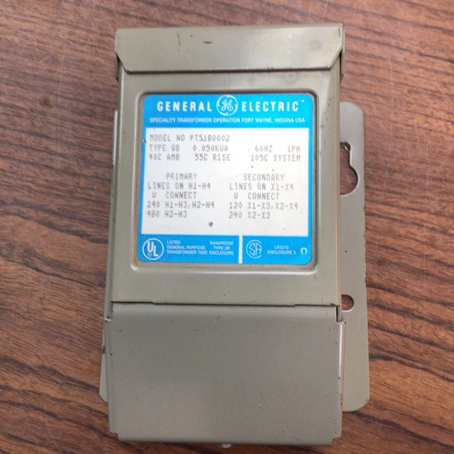 GE General Purpose Step Up Step Down Transformer 240/480 120/240 .050 KVA (VR7)
