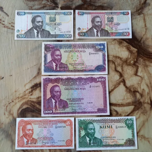 banknotes kenya lot from 1961-2010/ VF- aUNC