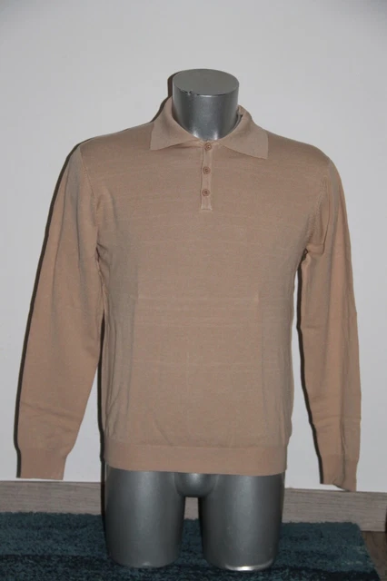 JOLI PULL HOMME col polo soie/viscose marron MARION ROTH taille 2 (M) neuf EUR 29,90 - FR