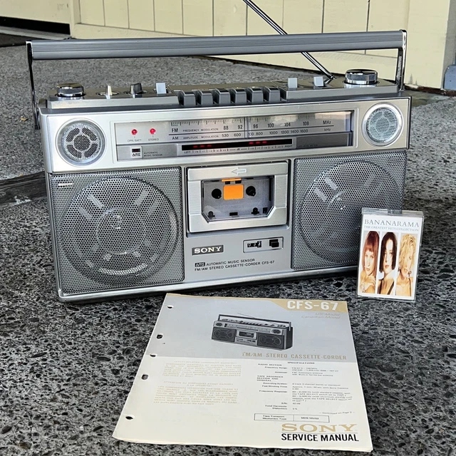 Sony CFS-1000L – Radio Cassette Ghetto Blaster – Vintage Années 80 – Fonctionnel