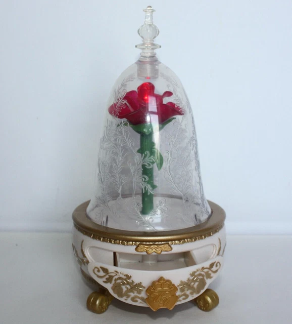 DISNEY BEAUTY AND the Beast Enchanted Rose Musical Jewellery Light Up