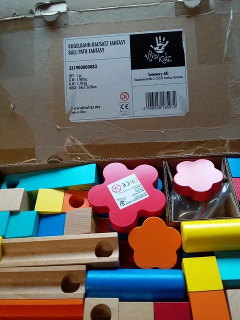 KUGELBAHN - BAUSATZ "FANTASY" 60-teilig Holzspielzeug Spielzeug, ULTRAKIDZ