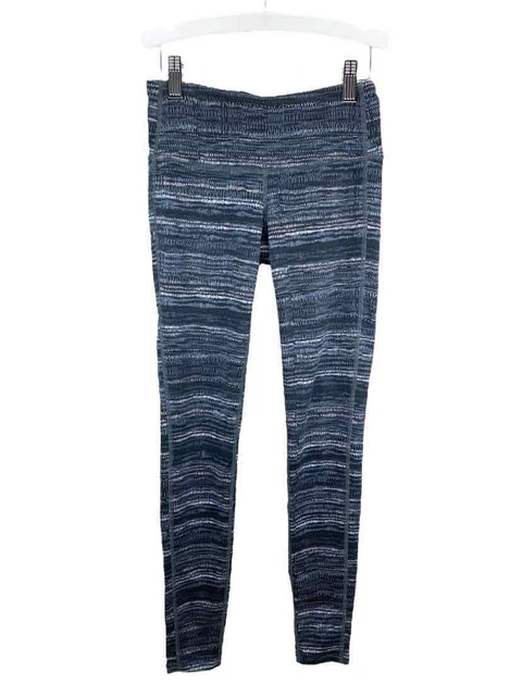 Athleta Women's Dash-Print 7/8 Leggings Black/Grey Size XXS