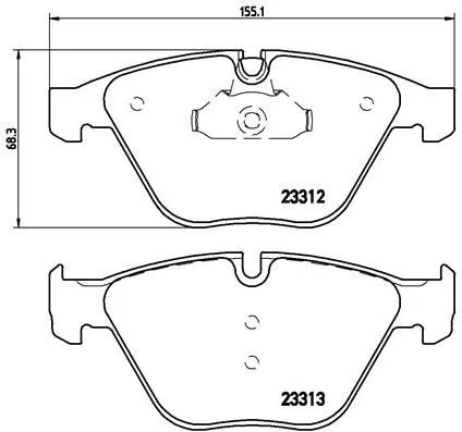 Kit pastiglie freno, Freno a disco - BREMBO P 06 054