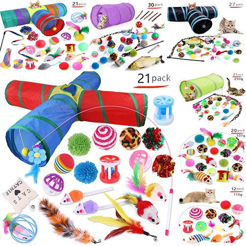 30 Pcs  Pet Cat Bells Mouse Toys Kitten Interactive Indoor Toys Bulk Ball Toy