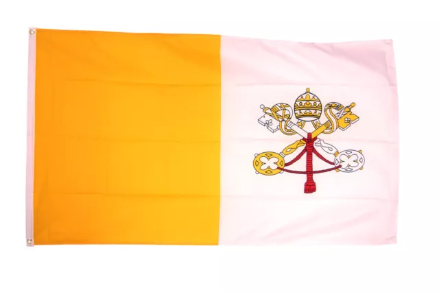 Flagge der Vatikanstadt - 5 x 3 Fuß - römisch-katholische religiöse Kirche Rom Papst päpstlich