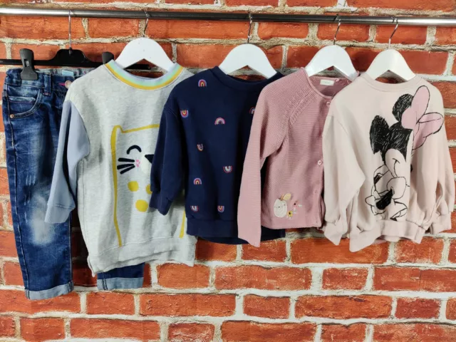 Girls Bundle Age 2-3 Years Zara Next Jeans Jumper Sweatshirt Minnie Mouse 98Cm
