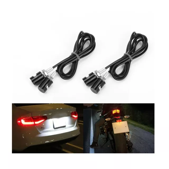 4× Motorcycle Car LED License Plate Light 5630/5730 SMD Screw Bolt Lamp Bulbs 2