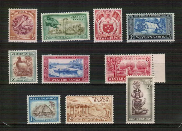 Western Samoa 1952 SG 219/228 (heavy mounted mint)