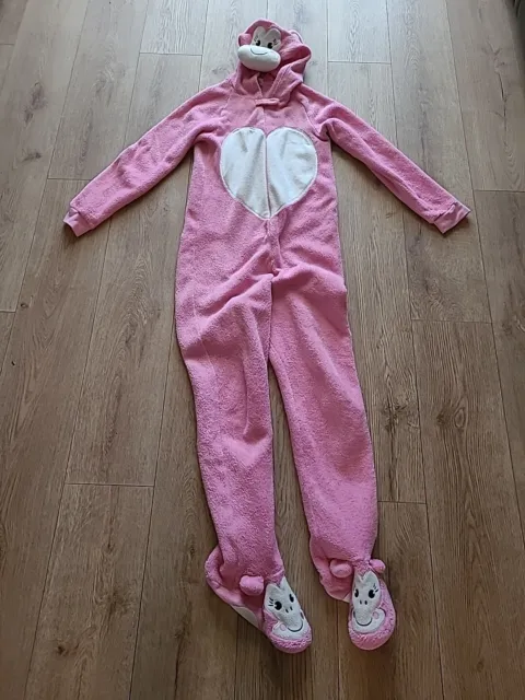 Primark Pink Monkey All In One Sleepsuit 12-13 Years