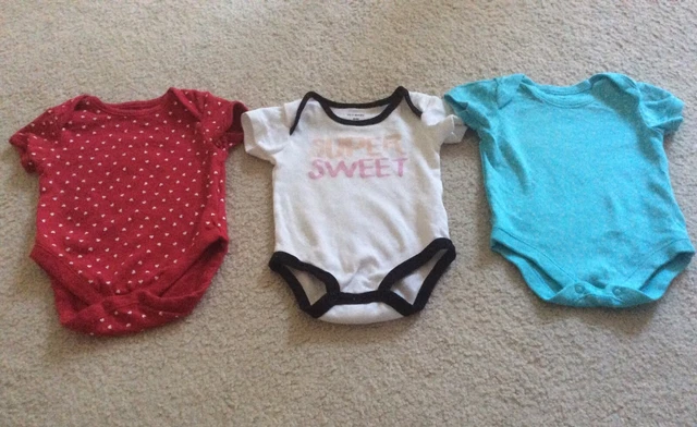 BABY GIRL BOY UNISEX 3 x VESTS BODYSUITS BUNDLE AGE 3-6 MONTHS PRIMARK PLOBABY