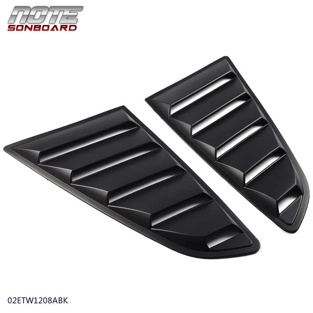 Fit For 15-20 Ford Mustang GT V6 Quarter 1/4 Side Window Louver Scoop Cover
