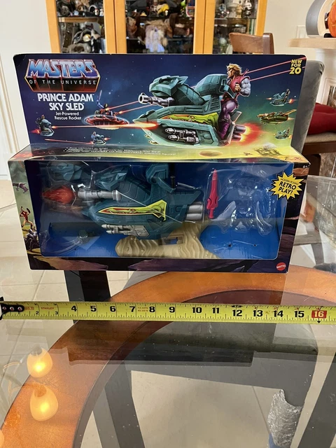 Figurine Masters Of The Universe Origins - Prince Adam Avec Sky Sled - Mattel 14 Cm
