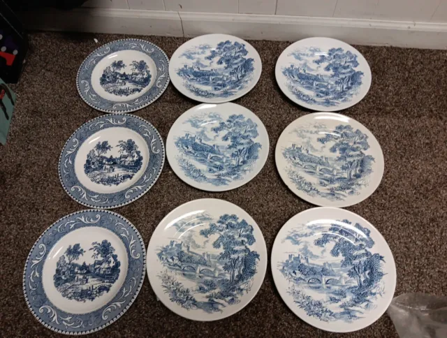 Vintage wedgewood china dinnerware sets/ Serving Set Of 9