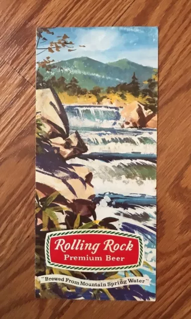Vintage Rolling Rock Beer Pont Of Sale Pamphlet Brochure Labrobe Brewing Co Pa