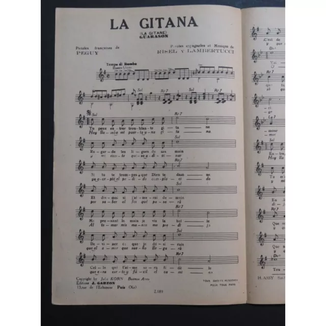 La Gitana Guarason Risel y Lambertucci Chant 1949 2