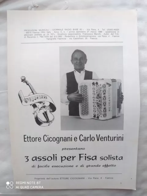 ETTORE CICOGNANI e CARLO VENTURINI - 3 ASSOLI PER FISA SOLISTA - 1986