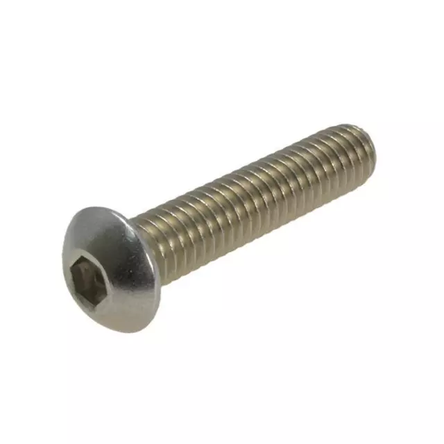 G304 Stainless 3/8" UNC Imperial Coarse Button Socket Screw Allen Bolt BSW