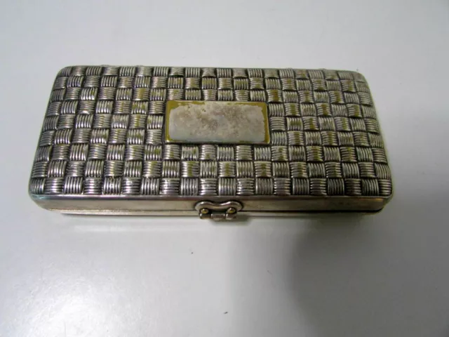 Antique Gillette Safety Razor Silverplate Decorated Box