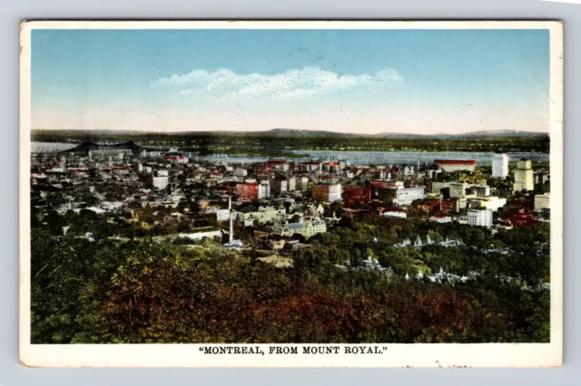 Montreal Quebec-Canada, Birds Eye View Montreal, Antique Vintage c1935 Postcard