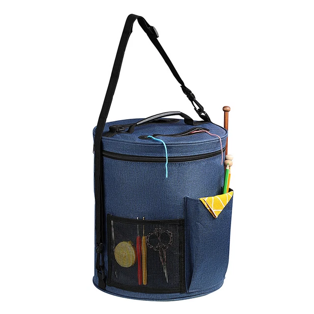 Cylinder Clothes Storage Bag Yarn Storage Bucket DIY Sewing Accessories Bag 8