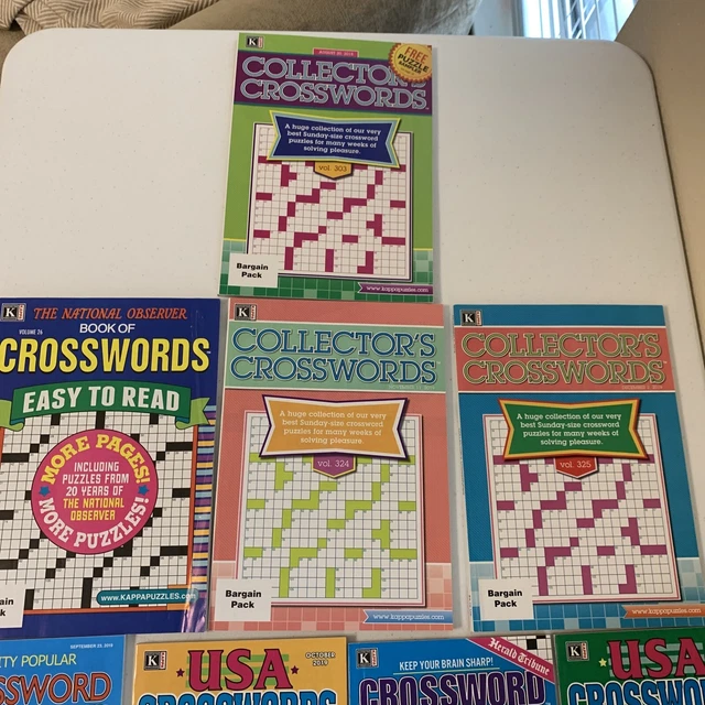 LOT OF 15 Dell Penny Press Crossword Puzzle Books Easy Super Jumbo