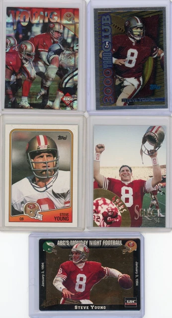Steve Young Football Card Lot of 5
