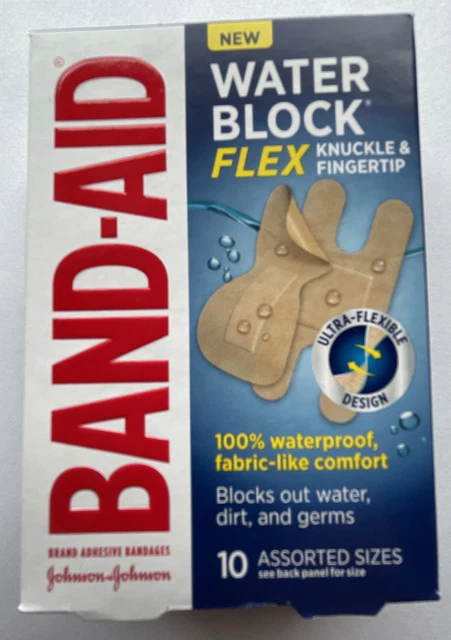 Marca curita bloque de agua flexible 100% impermeable 10 unidades tamaños surtidos