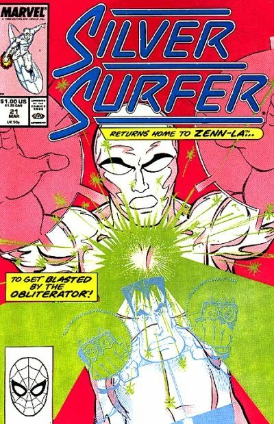 SILVER SURFER (Vol. 3) #21 F, Direct, Marvel Comics 1989 Stock Image