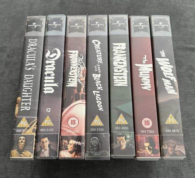 UNIVERSAL STUDIO MONSTERS VHS Movie Classic Horror Lot Of 7 Remastered