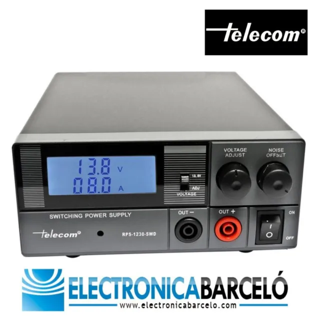 RPS-1230-SWD - Fuente de alimentación conmutada digital, 30 A., 9-15 V. TELECOM