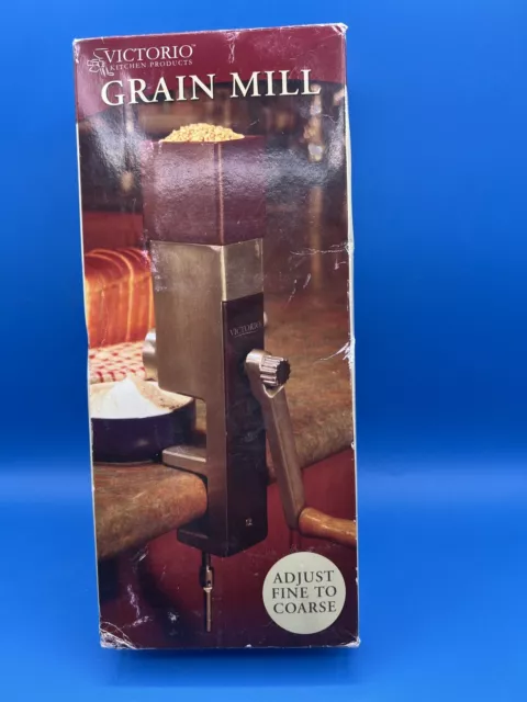 Victorio Hand Crank Grain Mill Item# VPK1012 New Open Box Stored Never Used