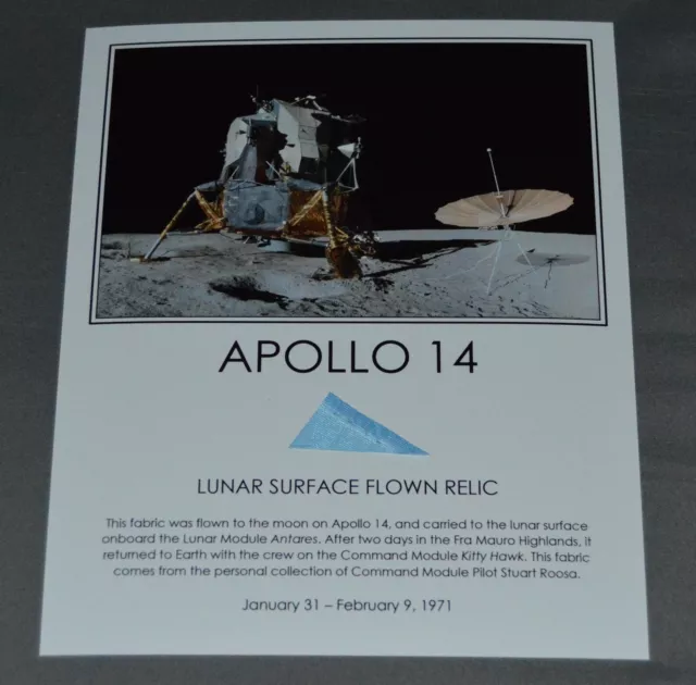LARGE Apollo 14 Lunar Module SURFACE FLOWN Artifact Fragment NASA Moon Space