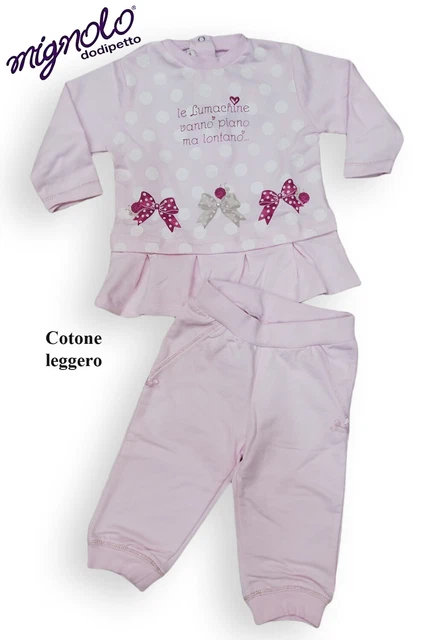 Completo Tuta Leggera Neonata Lunga Jogging Mignolo Dodipetto S314.