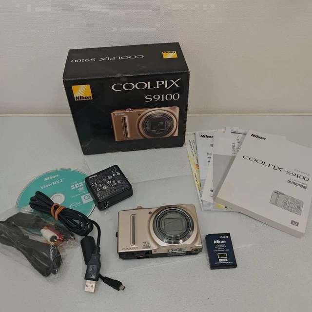 NIKON COOLPIX S9100 Sophia Gold 12.1 MP Digital Camera from Japan