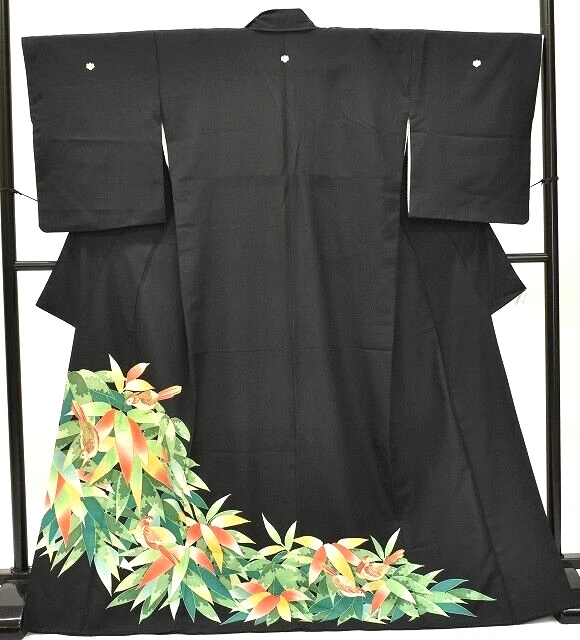 Japanese Kimono Vintage Tomesode Embroidery kimonomtfuji 3mt0139