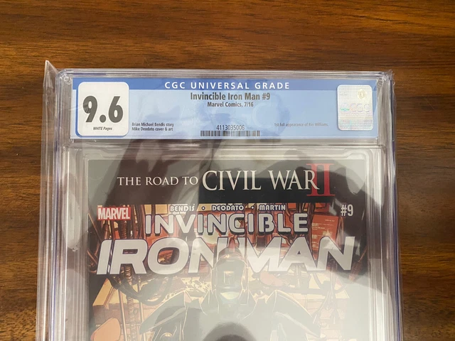 Invincible Iron Man #9 (2016, Marvel) - CGC 9.6 - 1st full Riri Williams 3