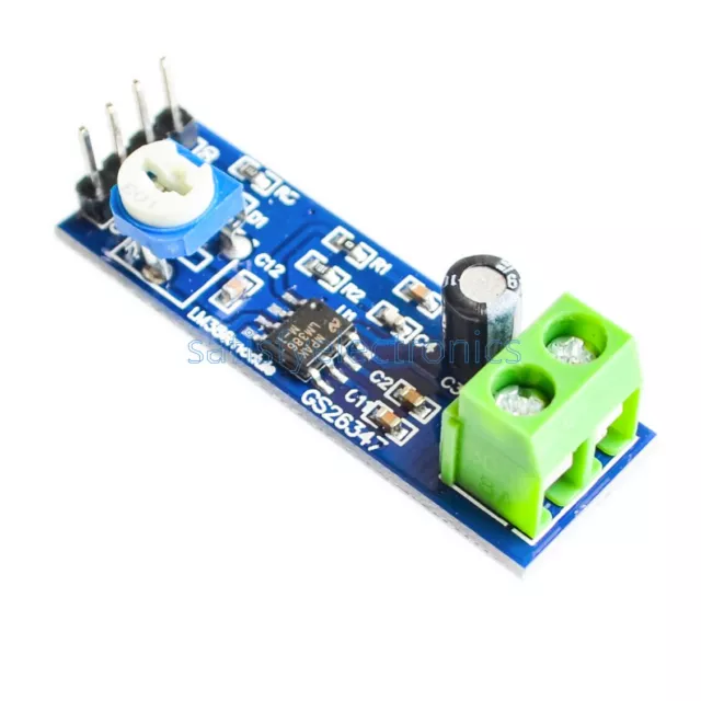 2PCS 5-12V LM386 200 Times gain Audio Amplifier Module 10K Adjustable Resistance