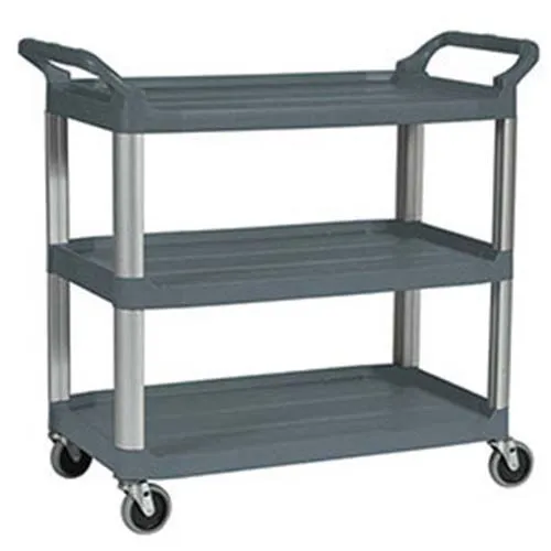 Rubbermaid Xtra&#8482; Carts, 40-3/4"W x 20"D Shelf, Aluminum Uprights, Gray