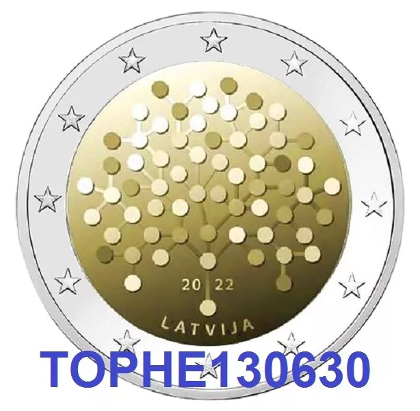 Lettonie Commémorative 2022 " Banque De Lettonie " 2 Euro - Neuve Unc -