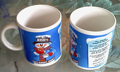 Snowman Coffee Mug LOT Hersheys Chocolate Cocoa Smores Campfire Recipe Tea Cups