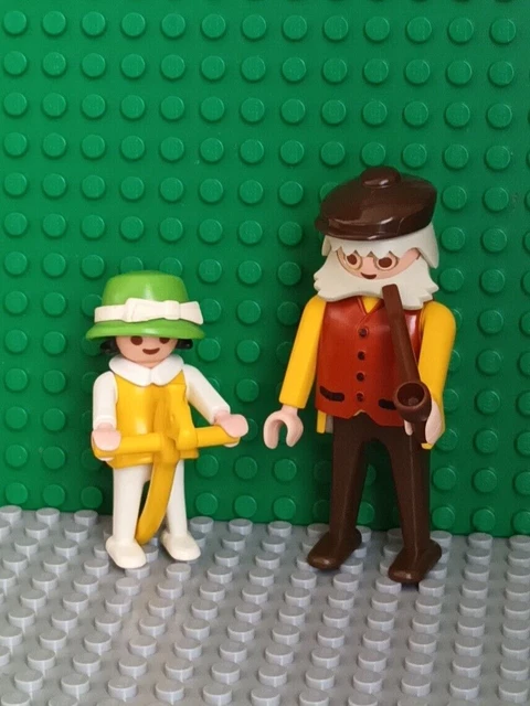 Lot Playmobil Vintage époque 1900 - Grand-père Salon Victorien Série Rose 5310 - Années 1990
