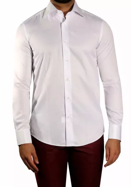 Slim-fit Herren Hemd mit Tuch Langarm 49/50 Gr.4XL Weiß