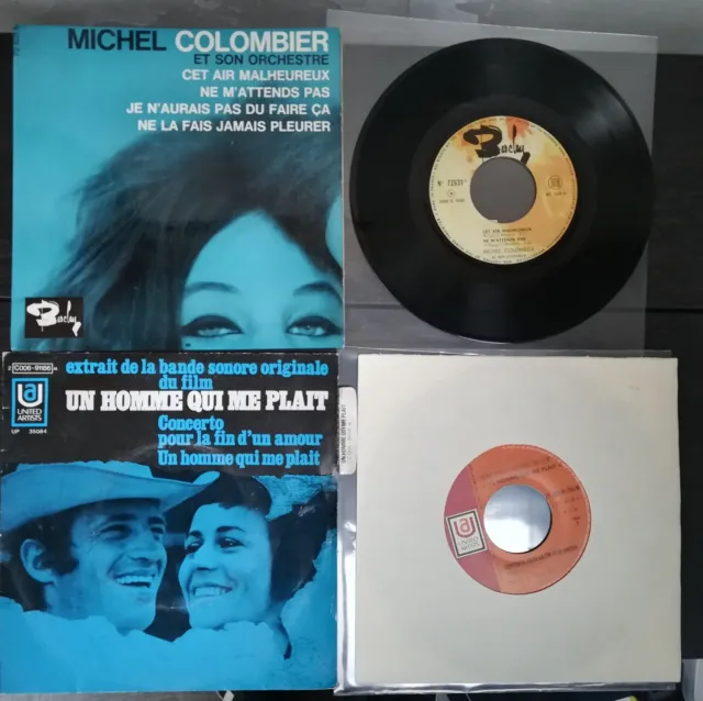 EP Michel Colombier Cet air 1964 + SP BO Francis Lai Un homme qui me plait 1970