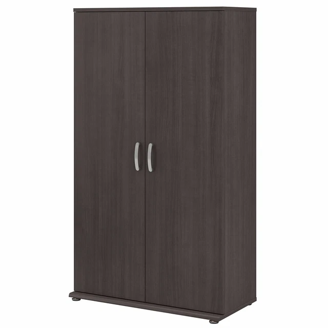Bush Furniture Tall Storage Cabinet - 36", Storm Gray  MSRP $400.56