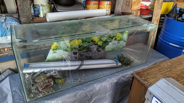 Glass Fish Rectangle Tank 189L 1200mm x 350mm x 450mm With Light