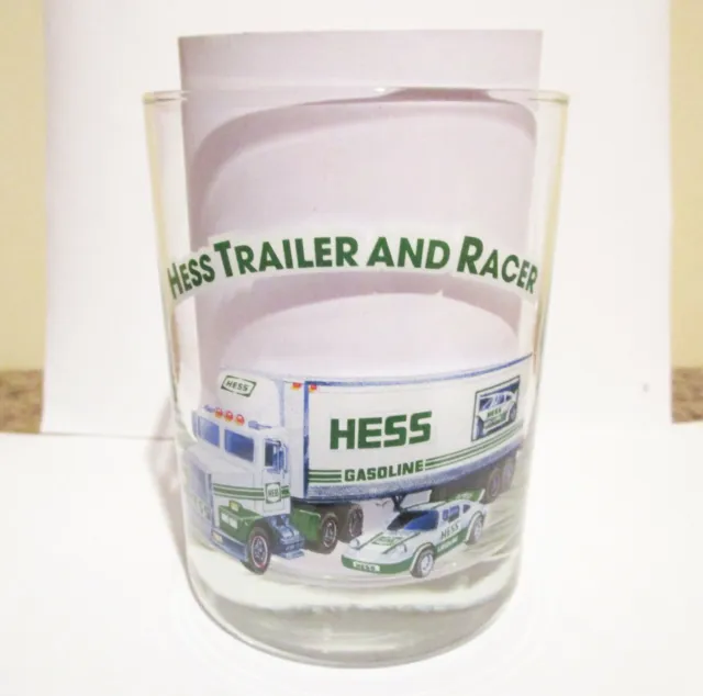 Vintage 1996 Classic Truck Series Drinking Glass Hess Trailer And Racer-4 Avail