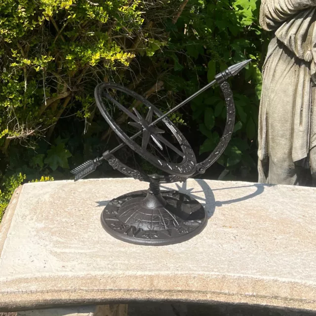 Sundial Garden Ornament Armillary Sphere Outdoor Decoration Rustic Antique Style 2