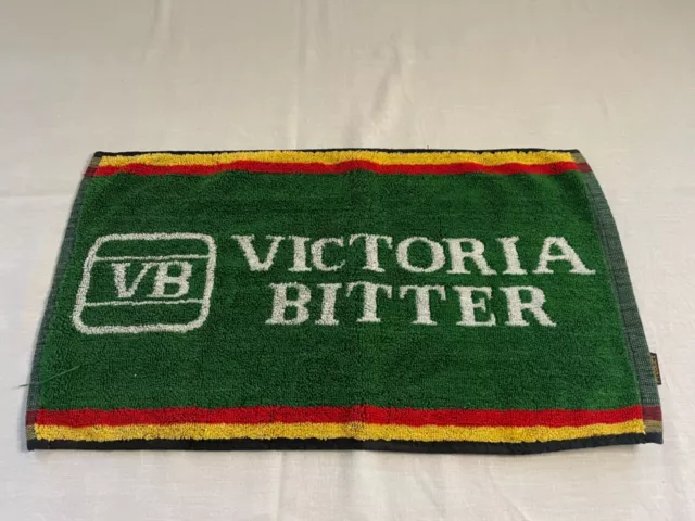 Vintage VICTORIA BITTER Bar Towel/Mat Preowned, loose thread otherwise great con