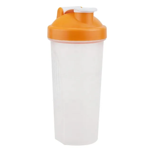 Botella de agua de plástico libre de BPA, batidora de gimnasio botella agitadora a prueba de fugas